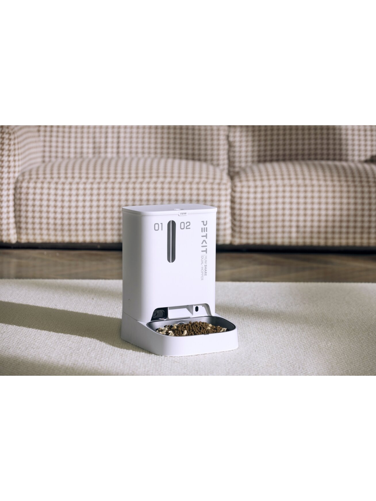 PETKIT | Feeder with Camera | P591 YumShare Dual-hopper | Capacity 2+3 L | White 3