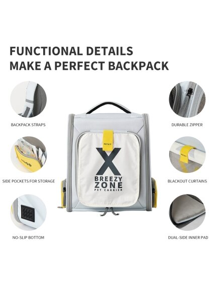 PETKIT | Pet Carrier | BP3 X ZONE | Grey 5