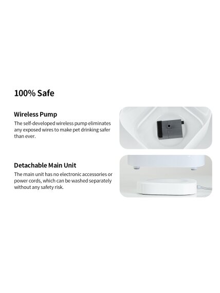 PETKIT | Smart Pet Drinking Fountain | Eversweet Solo | Capacity 1.8 L | Filtering | Material Plastic | White 7