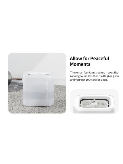 PETKIT | Smart Pet Drinking Fountain | Eversweet Solo | Capacity 1.8 L | Filtering | Material Plastic | White 10 PETKIT | Smart Pet Drinking Fountain | Eversweet Solo | Capacity 1.8 L | Filtering | Material Plastic | White 10