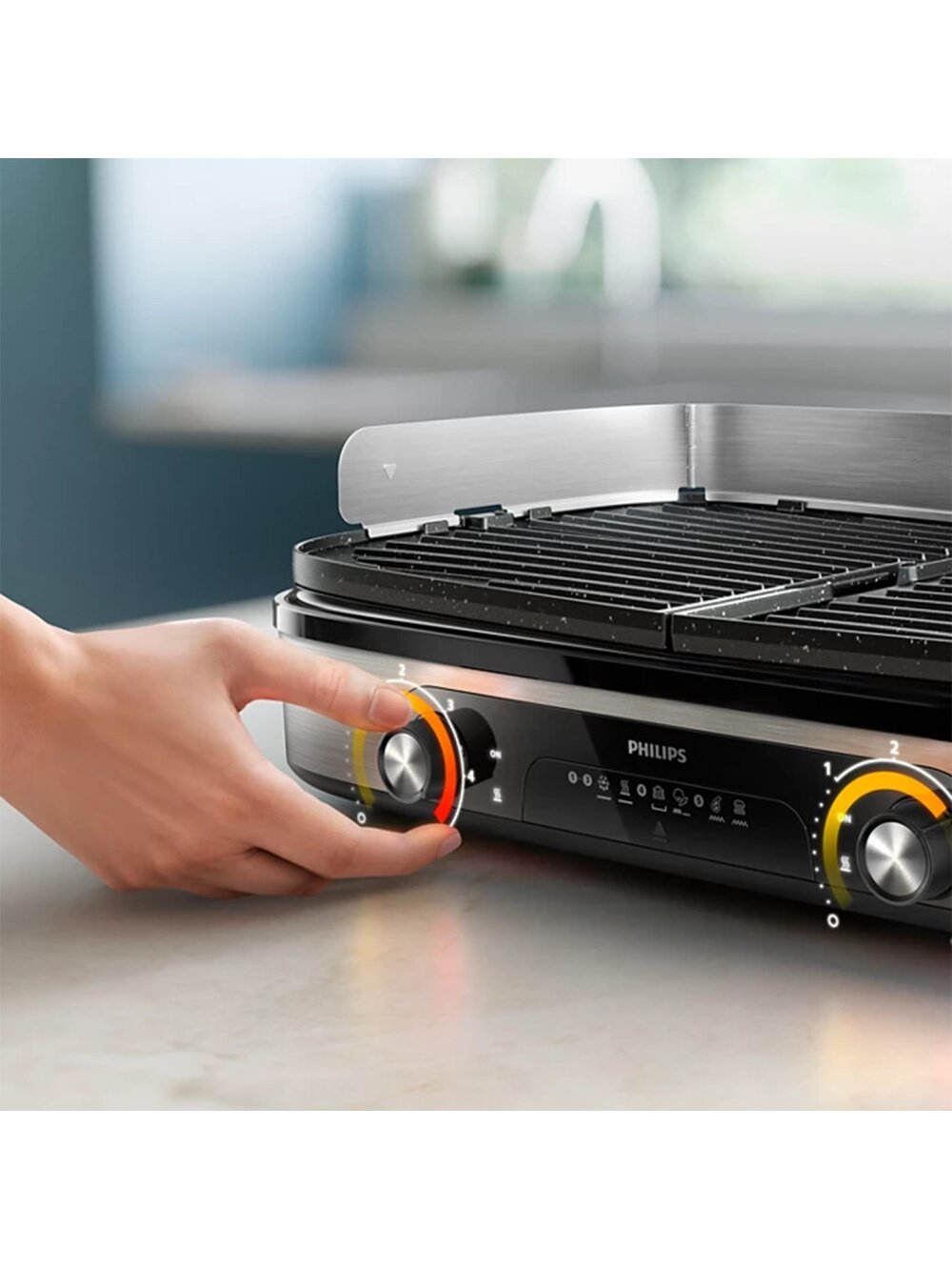 Philips HD6222/90 Table Grill, Black/Stainless Steel | Philips 1 Philips HD6222/90 Table Grill, Black/Stainless Steel | Philips 1