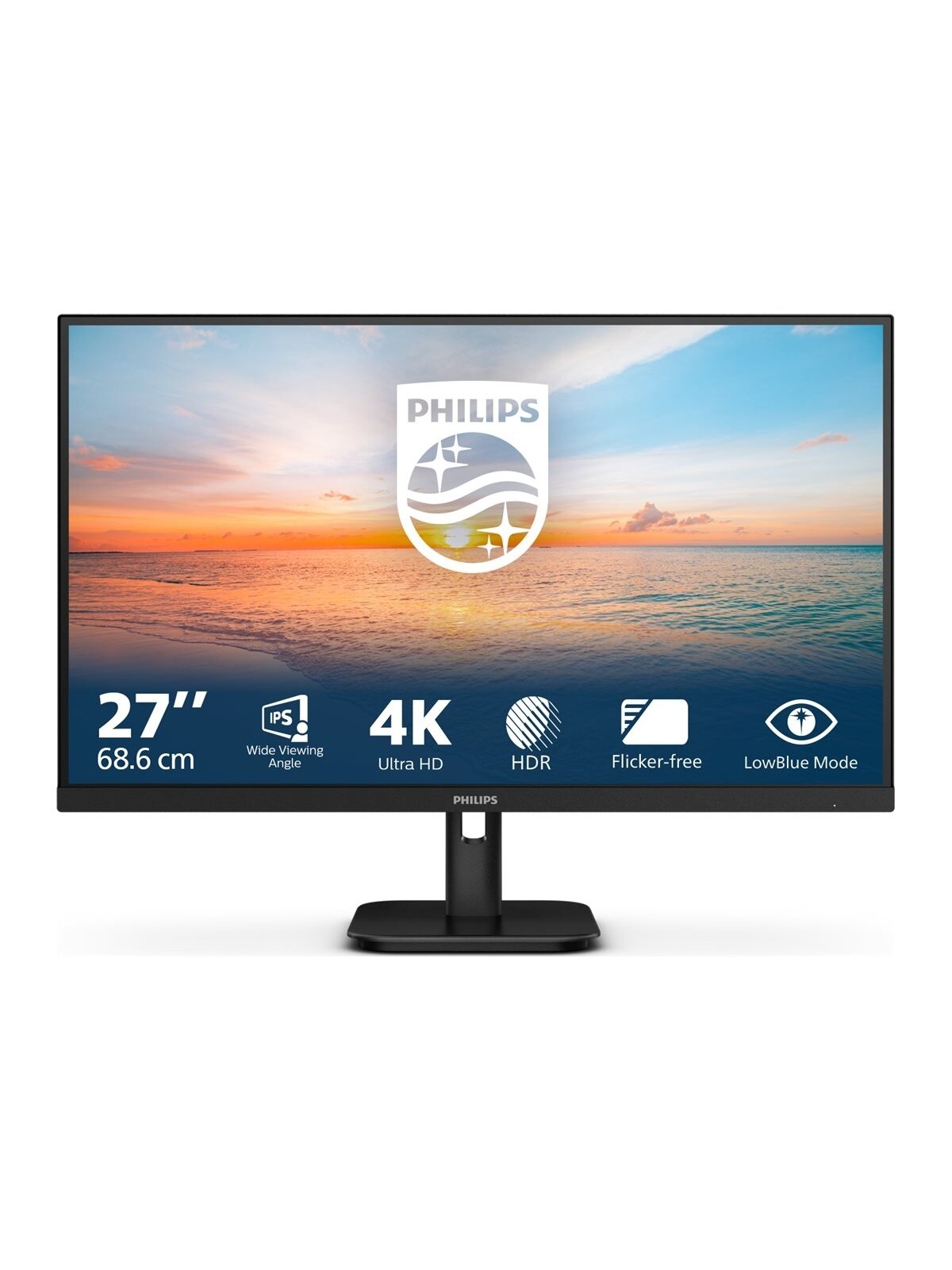 Philips | 27E1N1800A/00 | 27 " | IPS | 16:9 | 60 Hz | 4 ms | 3840 x 2160 pixels | 350 cd/m² | HDMI ports quantity 2 | Black