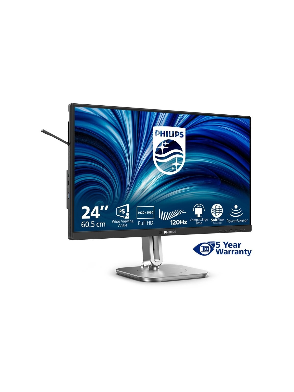 PHILIPS Business Monitor 24B2N4200/00 IPS 24" IPS 1920x1080/16:9/4ms/300cd/m2/HDMI DisplayPort Audio Out 3