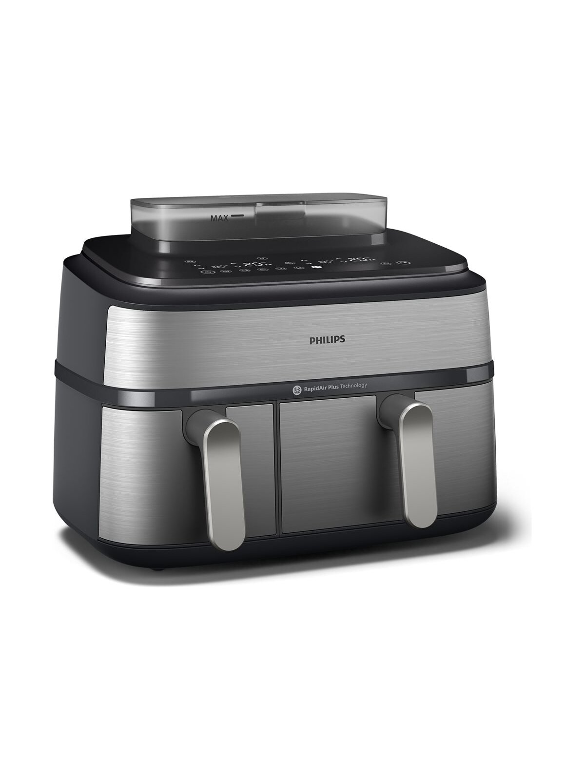 Philips Dual Basket Airfryer | NA555/00 5000 series | Power 2750 W | Capacity 9 L | RapidAir Plus | Silver Philips Dual Basket Airfryer | NA555/00 5000 series | Power 2750 W | Capacity 9 L | RapidAir Plus | Silver