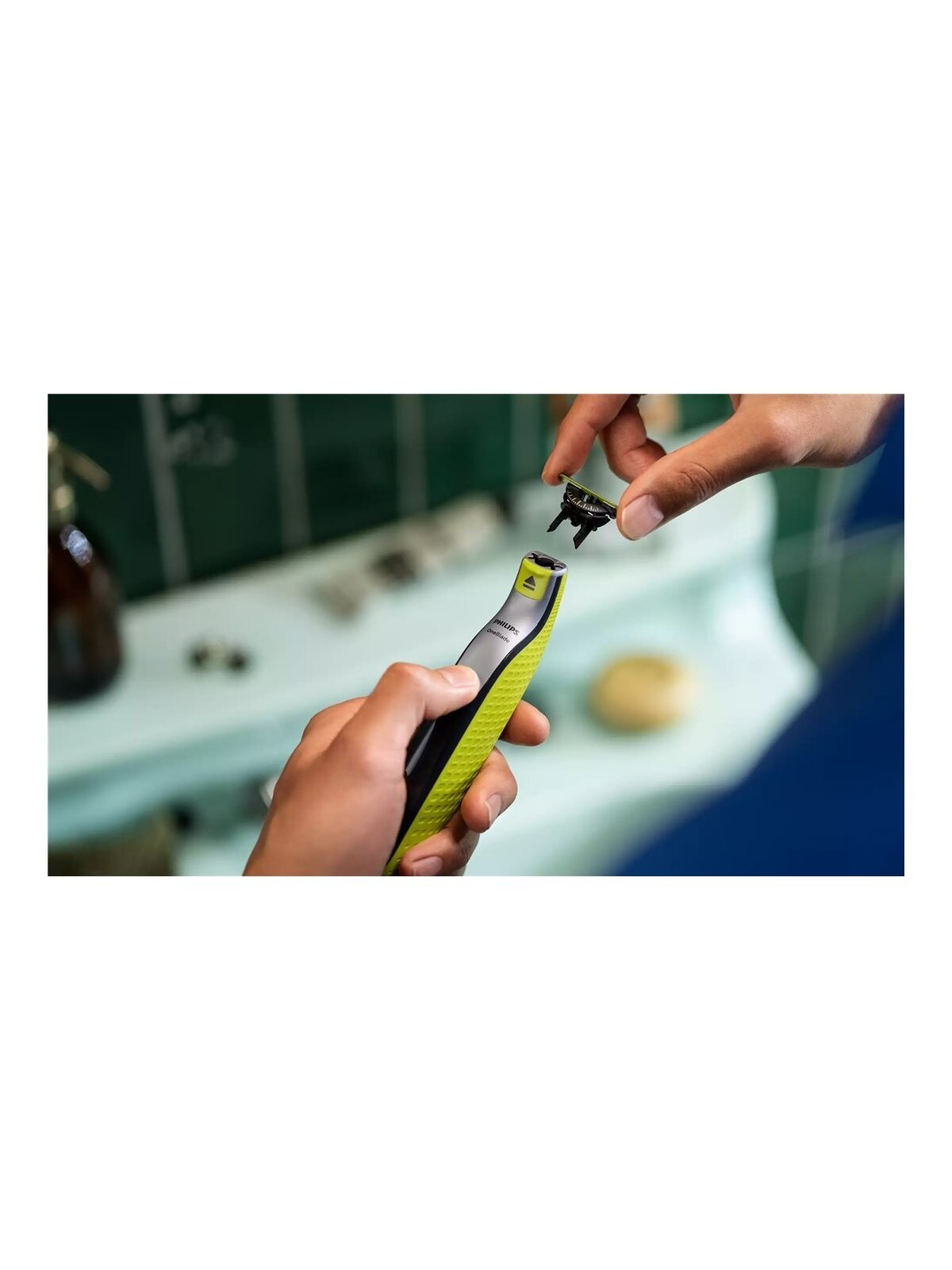Philips | OneBlade Replacement blade, 2 pcs | QP420/50 | Black/Green 4 Philips | OneBlade Replacement blade, 2 pcs | QP420/50 | Black/Green 4