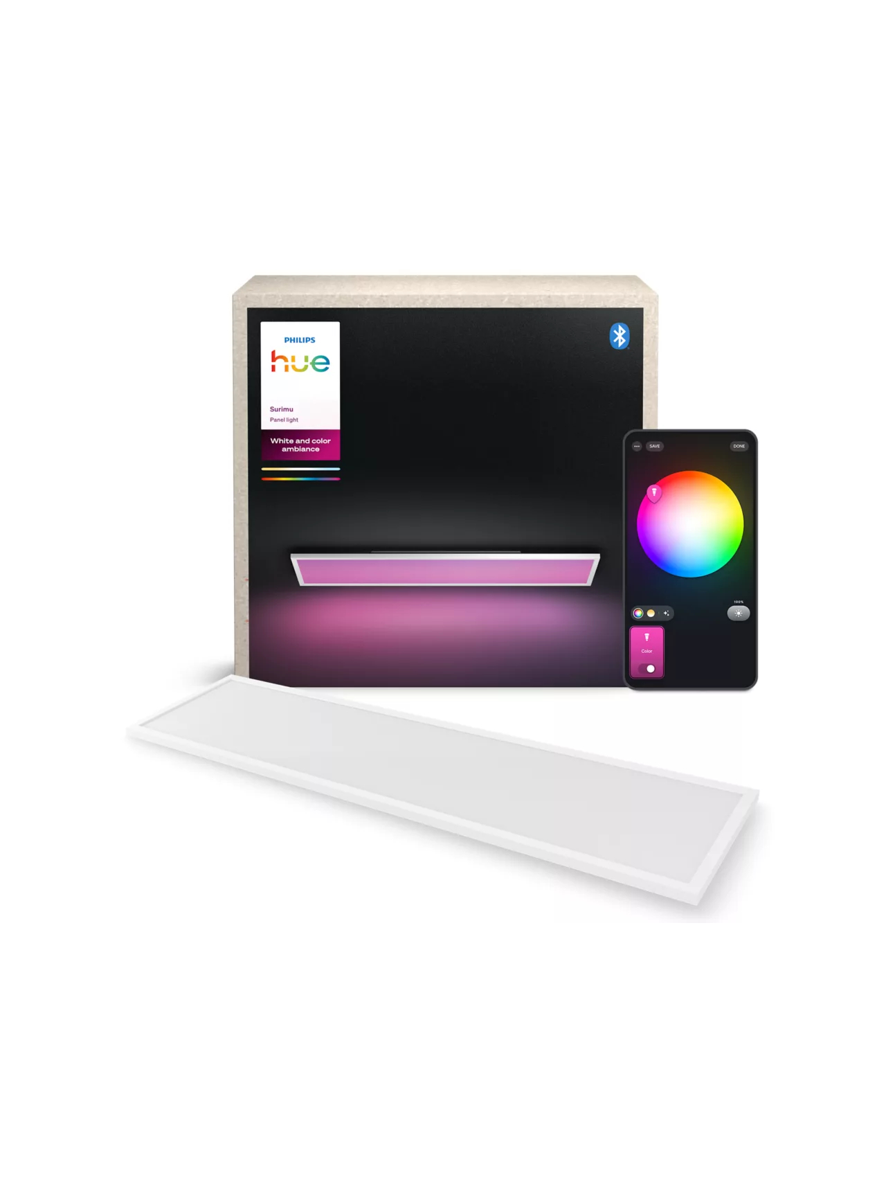 Philips Hue Surimu rectangular panel light, 120 x 30 cm | 2000-6500 Hue White Color Ambiance | Bluetooth, Zigbee 7 Philips Hue Surimu rectangular panel light, 120 x 30 cm | 2000-6500 Hue White Color Ambiance | Bluetooth, Zigbee 7