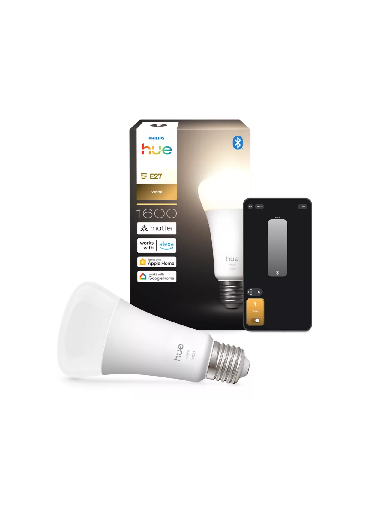 Philips Hue W 1600 A67 1P EU | E27 | 13.5 W | Soft white light | Bluetooth and Zigbee 2