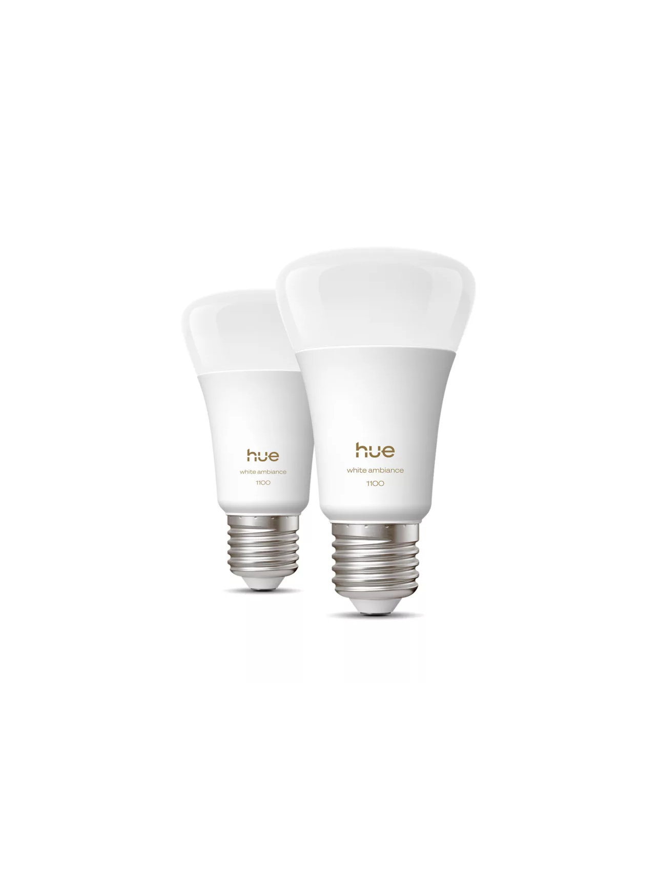 Philips Hue WA 1100 A60 2P EU | E27 | 8.1 W | Warm to cool white light | Bluetooth and Zigbee 1