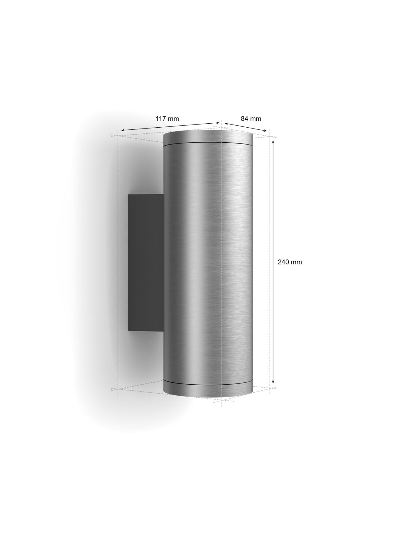 Philips Hue WCA Appear Outdoor Wall Lantern, Inox | 8 W | 2000-6500 Hue White Colour Ambiance 2 Philips Hue WCA Appear Outdoor Wall Lantern, Inox | 8 W | 2000-6500 Hue White Colour Ambiance 2
