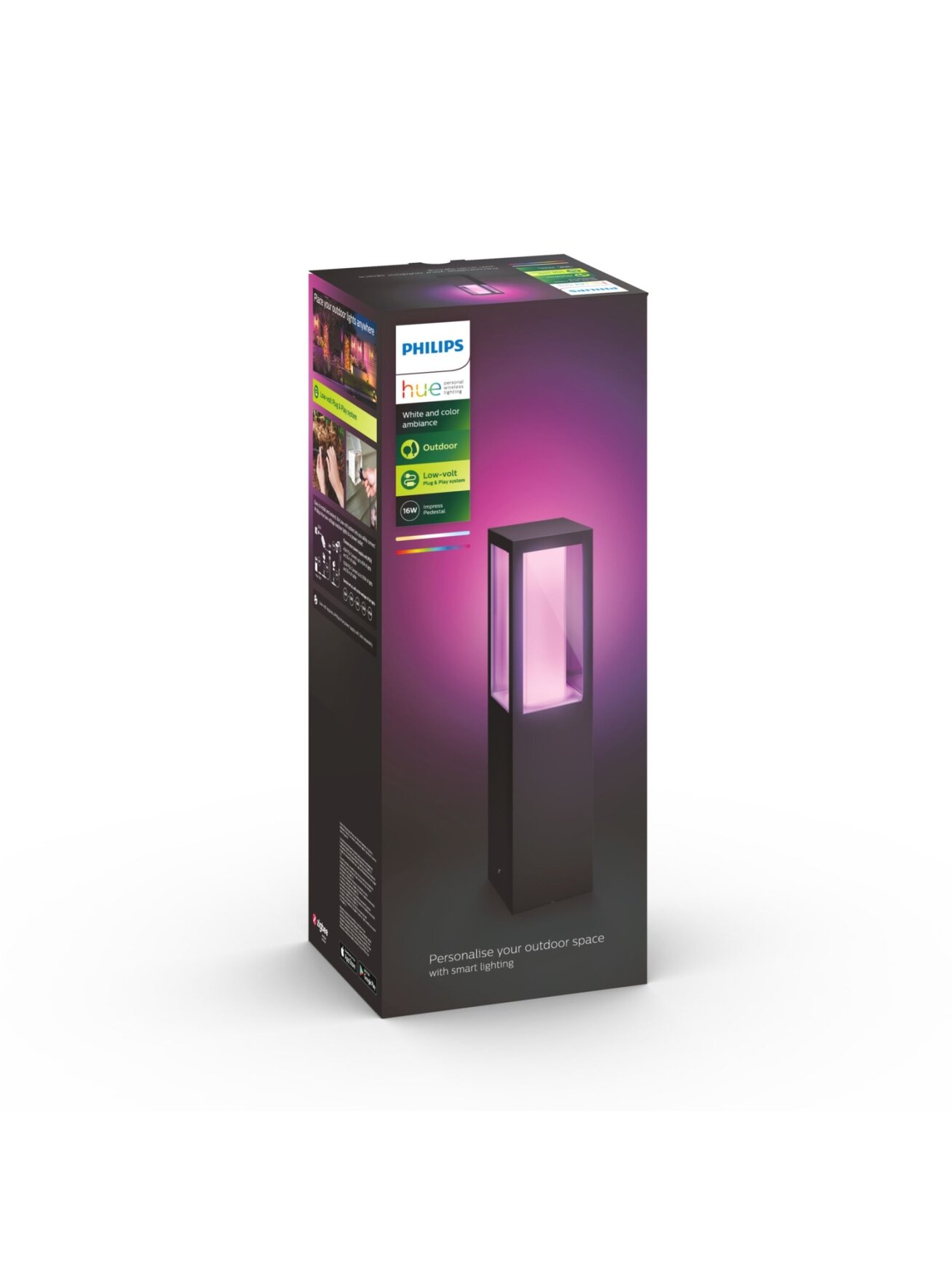 Philips Hue WCA Impress Outdoor Pedestal Lantern 24V | 8 W | 2000-6500 Hue White Colour Ambiance 3 Philips Hue WCA Impress Outdoor Pedestal Lantern 24V | 8 W | 2000-6500 Hue White Colour Ambiance 3