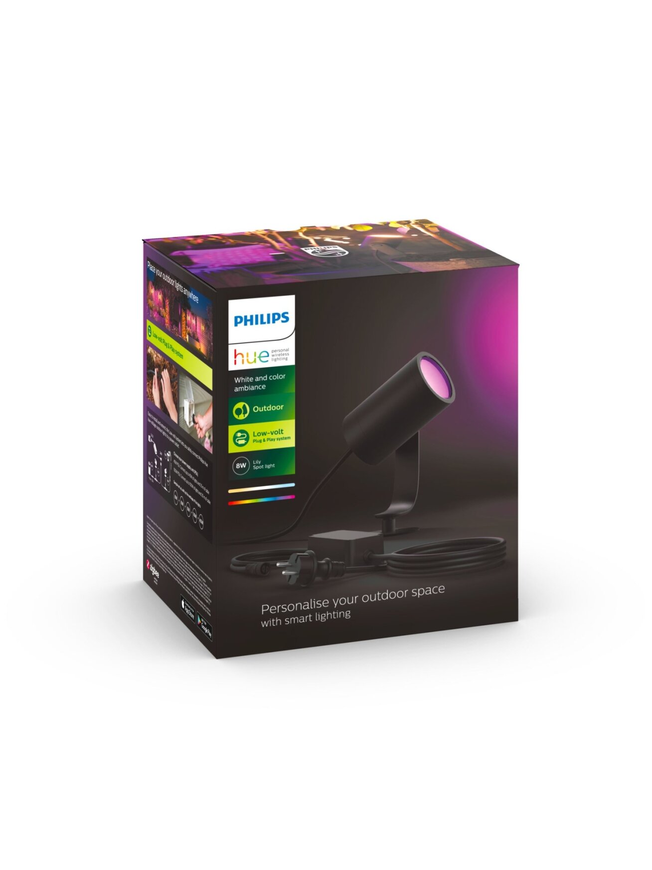 Philips Hue WCA Lily Outdoor Spot Light Base 24V | 8 W | 2200-6500 BBL CCT range 3 Philips Hue WCA Lily Outdoor Spot Light Base 24V | 8 W | 2200-6500 BBL CCT range 3