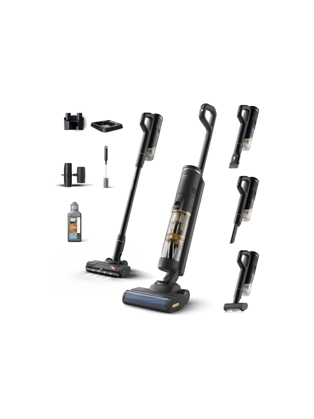Philips Vacuum cleaner | XW7264/11 AquaTrio 7000 series | Cordless operating | Handstick | Washing function | 160 W | 21.6 V | Black Philips Vacuum cleaner | XW7264/11 AquaTrio 7000 series | Cordless operating | Handstick | Washing function | 160 W | 21.6 V | Black