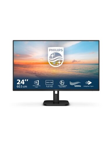 Philips | 24E1N1100A/00 | 24 " | IPS | 16:9 | 100 Hz | 1 ms | 1920 x 1080 pixels | 250 cd/m² | HDMI ports quantity 1 | Black | Warranty 36 month(s)