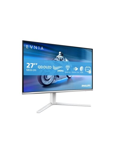 Philips 27M2N6501L/00 | 27 " | QD-OLED | 16:9 | 240 Hz | 0.03 ms | 2560 x 1440 pixels | 400 cd/m² | HDMI ports quantity 2 | White