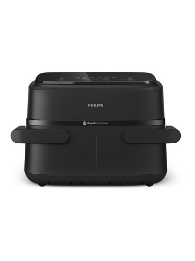 Philips Airfryer Dual Basket | NA150/00 1000 Series | Power 2450 W | Capacity 7 L | RapidAir Plus | Black