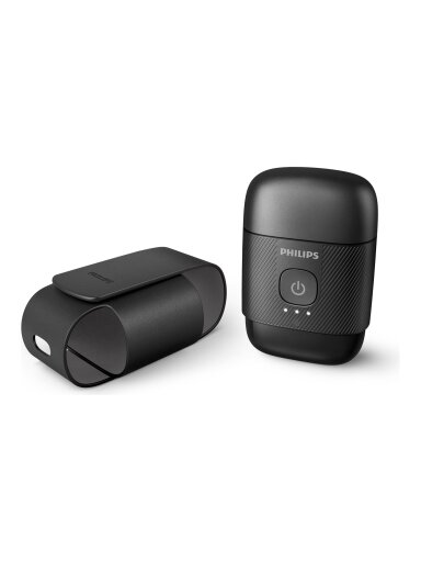 Philips Compact Shaver | S591/05 500 Series | Operating time (max) 40 min | Wet & Dry | Lithium Ion | Metallic Black
