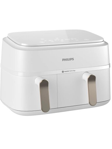 Philips Double basket Airfryer | NA353/10 3000 series | Power 2750 W | Capacity 9 L | Rapid Air Plus | White Philips Double basket Airfryer | NA353/10 3000 series | Power 2750 W | Capacity 9 L | Rapid Air Plus | White