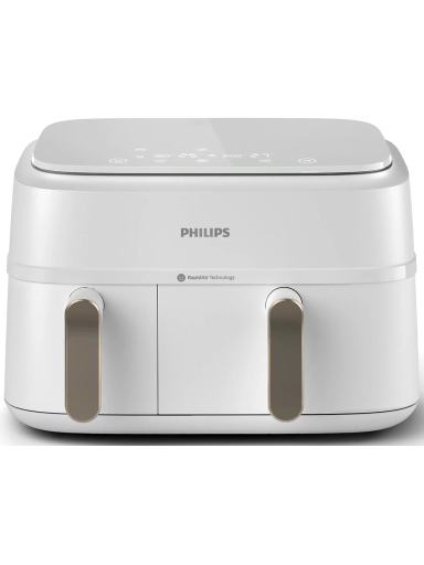 Philips Double basket Airfryer | NA353/10 3000 series | Power 2750 W | Capacity 9 L | Rapid Air Plus | White Philips Double basket Airfryer | NA353/10 3000 series | Power 2750 W | Capacity 9 L | Rapid Air Plus | White