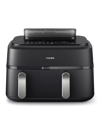 Philips | Dual Basket Airfryer | NA551/00 5000 Series | Power 2750 W | Capacity 9 L | RapidAir Plus and Air Steam | Black