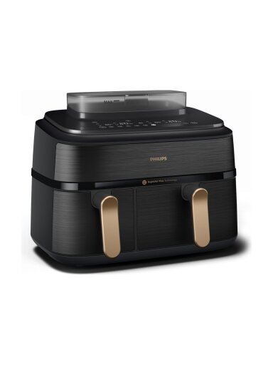 Philips Dual Steam Air Fryer | NA552/00 5000 Series | Power 2750 W | Capacity 9 L | RapidAir Plus | Black