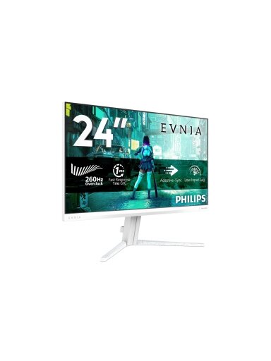 Philips Evnia 24M2N3201PL/00 | 24 " | Fast IPS | FHD | 16:9 | 260 Hz | 1 ms | 1920 x 1080 pixels | 300 cd/m² | HDMI ports quantity 1 | White Philips Evnia 24M2N3201PL/00 | 24 " | Fast IPS | FHD | 16:9 | 260 Hz | 1 ms | 1920 x 1080 pixels | 300 cd/m² | HDMI ports quantity 1 | White