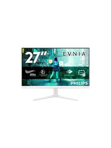 Philips Evnia 27M2N3201PL/00 | 27 " | Fast IPS | FHD | 16:9 | 260 Hz | 1 ms | 1920 x 1080 pixels | 300 cd/m² | HDMI ports quantity 1 | White Philips Evnia 27M2N3201PL/00 | 27 " | Fast IPS | FHD | 16:9 | 260 Hz | 1 ms | 1920 x 1080 pixels | 300 cd/m² | HDMI ports quantity 1 | White