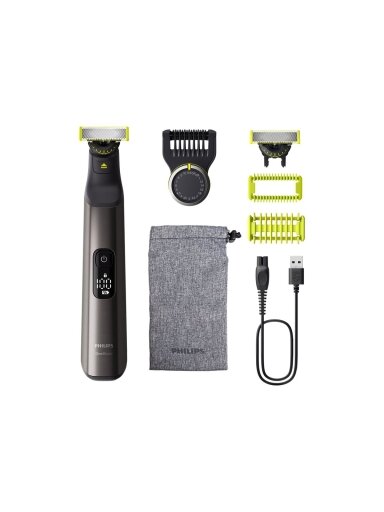 Philips | Hair Trimmer for Face and Body | QP6552/15 OneBlade Pro 360 | Cordless | Wet & Dry | Number of length steps 20 | Chrome