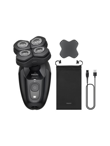 Philips Head Shaver | Pro 5000 Series HS5980/15 | Operating time (max) 60 min | Wet & Dry | Lithium | Deep Black