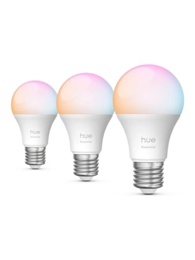 Philips Hue E WCA 806 A60 3P EU | E27 | 8 W | 16 million colours, White and colour light | Bluetooth and Zigbee