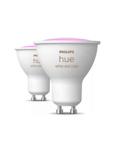 Philips Hue Smart Spotlight, 2pcs pack | GU10 | 4.2 W | Warm to cool white and color