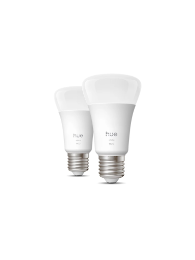 Philips Hue W 1100 A60 2P EU | E27 | 9.5 W | Soft white light | Bluetooth and Zigbee
