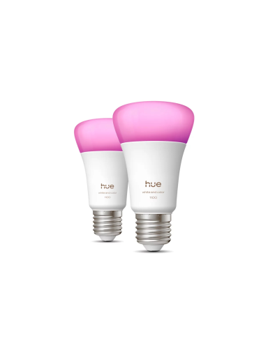 Philips Hue WCA 1100 A60 2P EU | E27 | 8.1 W | White and colour light | Bluetooth and Zigbee