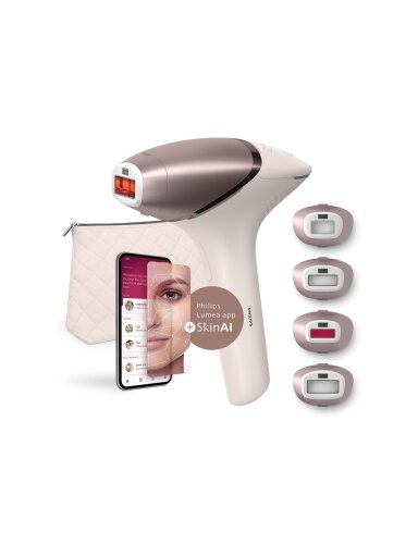 Philips IPL Hair Removal Device with SenseIQ | BRI977/00 Lumea 9900 Series | Bulb lifetime (flashes) 450.000 | Number of power levels 5 | Rose