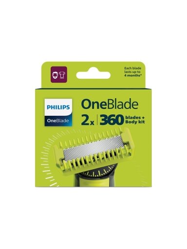 Philips | OneBlade 360 Replacement Blades, 2pcs and body kit | QP624/50 Philips | OneBlade 360 Replacement Blades, 2pcs and body kit | QP624/50