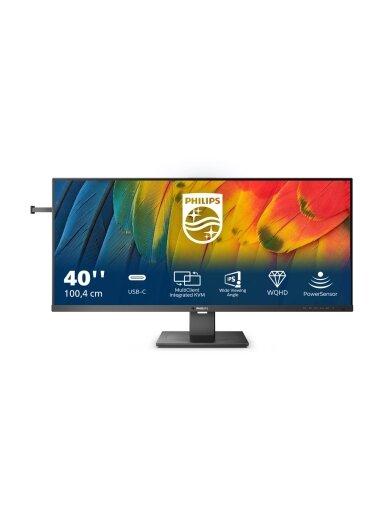 Philips | USB-C Hub Monitor | 40B1U5600/00 | 40 " | IPS | WQHD | 21:9 | 120 Hz | 4 ms | 3440 x 1440 | 500 cd/m² | HDMI ports quantity 1 | Black Philips | USB-C Hub Monitor | 40B1U5600/00 | 40 " | IPS | WQHD | 21:9 | 120 Hz | 4 ms | 3440 x 1440 | 500 cd/m² | HDMI ports quantity 1 | Black