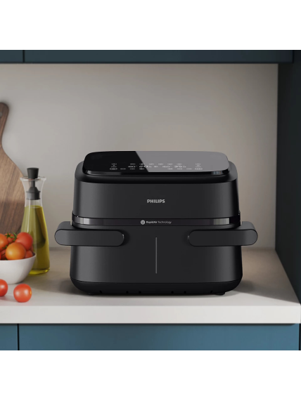 Philips Airfryer Dual Basket | NA150/00 1000 Series | Power 2450 W | Capacity 7 L | RapidAir Plus | Black 7