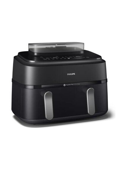 Philips | Dual Basket Airfryer | NA551/00 5000 Series | Power 2750 W | Capacity 9 L | RapidAir Plus and Air Steam | Black