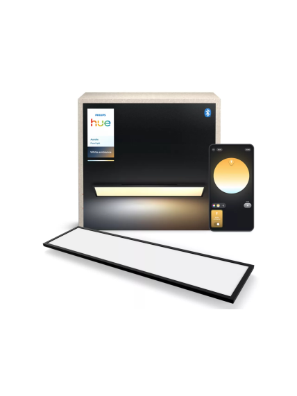 Philips Hue Aurelle rectangular panel light, Black, 120 x 30 cm | 2200-6500 Hue White Ambiance 2