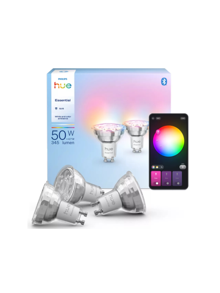 Philips Hue E WCA 345 GU10 3P EU | E27 | 8 W | 16 million colors, White and colored light 3 Philips Hue E WCA 345 GU10 3P EU | E27 | 8 W | 16 million colors, White and colored light 3