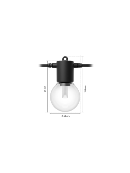 Philips Hue Festavia Globe Outdoor Fairy Lights, 21 m | 30 W 3 Philips Hue Festavia Globe Outdoor Fairy Lights, 21 m | 30 W 3