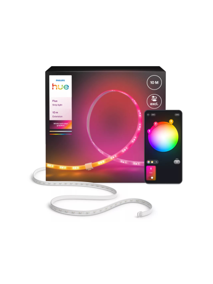 Philips Hue Flux strip light extension, 10 m | 60 W | Bluetooth, Zigbee 1 Philips Hue Flux strip light extension, 10 m | 60 W | Bluetooth, Zigbee 1