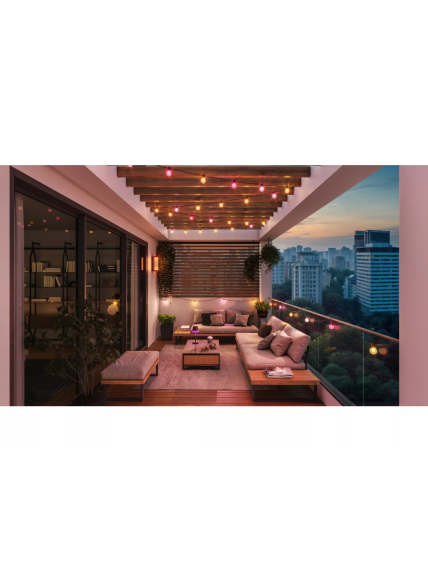 Philips Hue Hue Festavia Globe Outdoor String Lights, 21m Extension | 30 W 8
