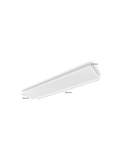 Philips Hue Surimu rectangular panel light, 120 x 30 cm | 2000-6500 Hue White Color Ambiance | Bluetooth, Zigbee 3 Philips Hue Surimu rectangular panel light, 120 x 30 cm | 2000-6500 Hue White Color Ambiance | Bluetooth, Zigbee 3