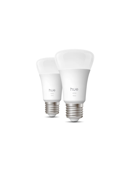 Philips Hue W 1100 A60 2P EU | E27 | 9.5 W | Soft white light | Bluetooth and Zigbee 1