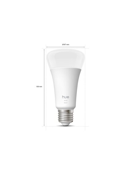 Philips Hue W 1600 A67 1P EU | E27 | 13.5 W | Soft white light | Bluetooth and Zigbee 3