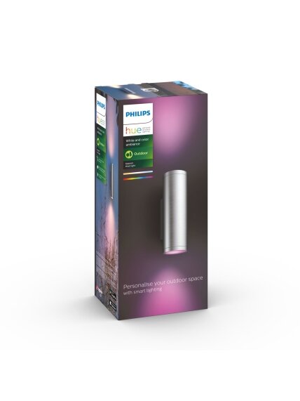 Philips Hue WCA Appear Outdoor Wall Lantern, Inox | 8 W | 2000-6500 Hue White Colour Ambiance 3 Philips Hue WCA Appear Outdoor Wall Lantern, Inox | 8 W | 2000-6500 Hue White Colour Ambiance 3