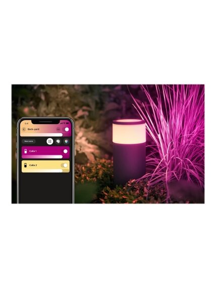 Philips Hue WCA Calla Outdoor Bollard, Black | 8 W | 2000-6500 Hue White Colour Ambiance 6 Philips Hue WCA Calla Outdoor Bollard, Black | 8 W | 2000-6500 Hue White Colour Ambiance 6