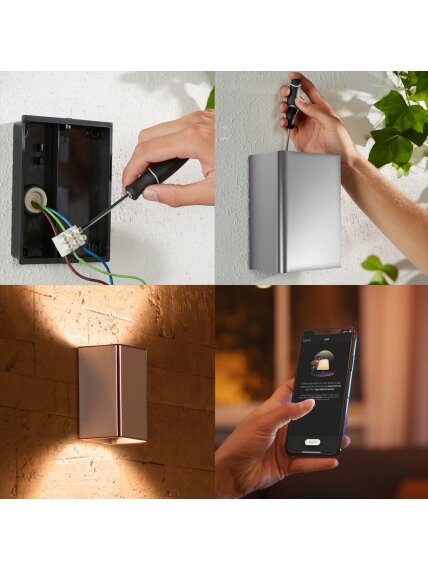Philips Hue WCA Resonate Outdoor Wall Lantern, Inox | 8 W | 2000-6500 Hue White Colour Ambiance 3 Philips Hue WCA Resonate Outdoor Wall Lantern, Inox | 8 W | 2000-6500 Hue White Colour Ambiance 3