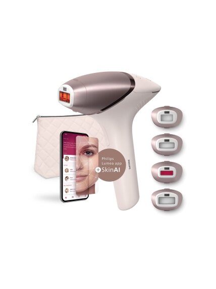 Philips IPL Hair Removal Device with SenseIQ | BRI977/00 Lumea 9900 Series | Bulb lifetime (flashes) 450.000 | Number of power levels 5 | Rose