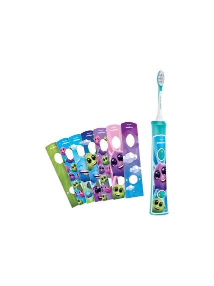 Philips | Sonic Electric toothbrush | HX6322/04 | Rechargeable | For kids | Number of brush heads included 2 | Number of teeth brushing modes 2 | Sonic technology | Aqua 7 Philips | Sonic Electric toothbrush | HX6322/04 | Rechargeable | For kids | Number of brush heads included 2 | Number of teeth brushing modes 2 | Sonic technology | Aqua 7